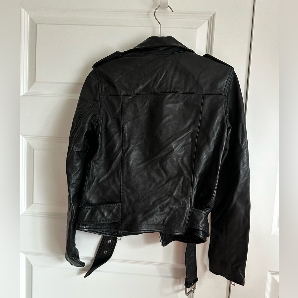 All‎ Saints Balfern Leather Biker Jacket Black- NWOT 0 - Picture 10 of 10